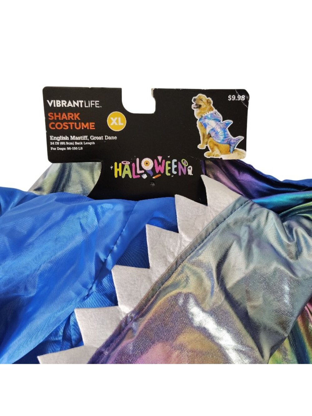 Vibrant Life XL Shark Halloween Costume For Dogs 90 to 150 lbs